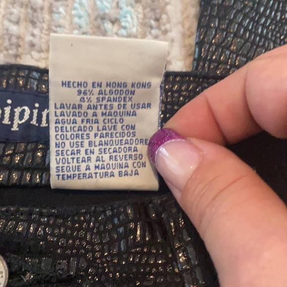 RVT Black Faux Leather Pants with Flared Leg NWOT - Picture 7 of 8